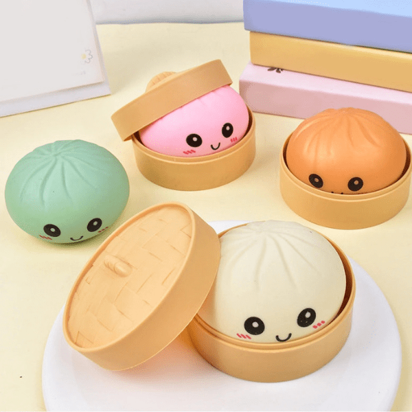 Solid Color Squishy Dumpling – Viral Fidget Toy