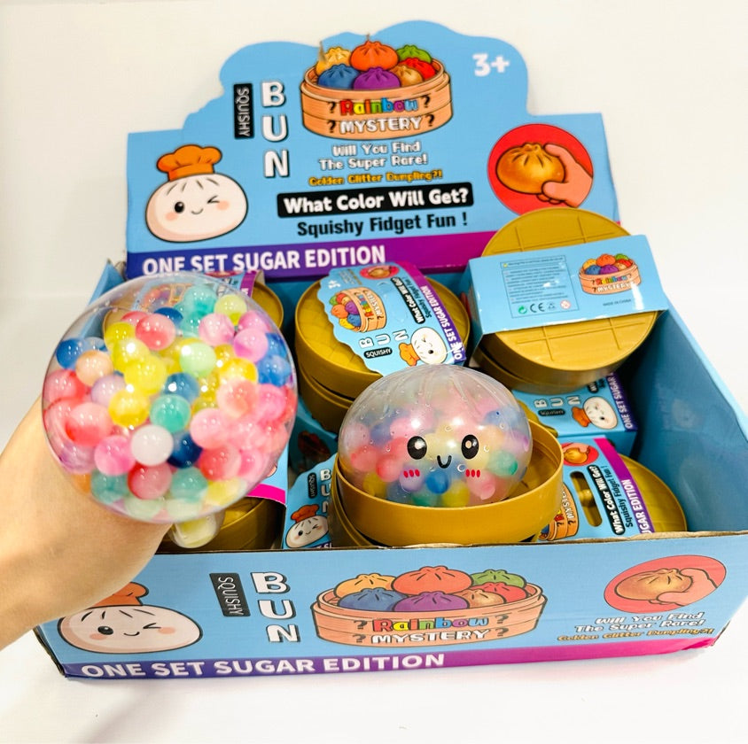Big Dumplings with Colorful Beads Squishy Buns