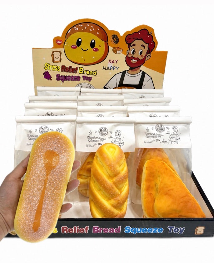 3 Assorted Soft Imitation Bread Squishy (Pack)