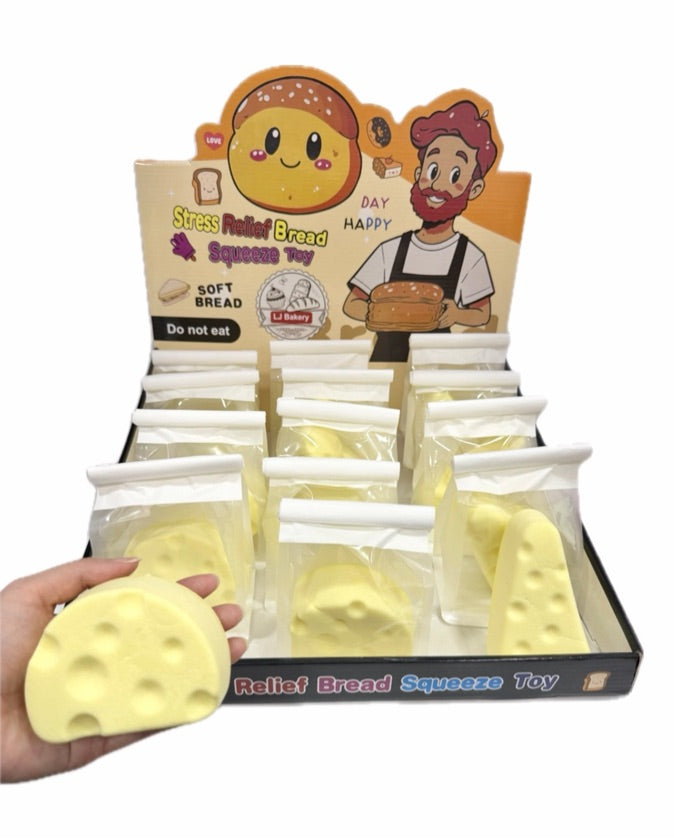 2 Assorted Soft Imitation Cheese Squishy (Pack)