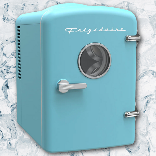 Frigidaire 6-Can Retro Mini Fridge Cooler, 4L (Blue)
