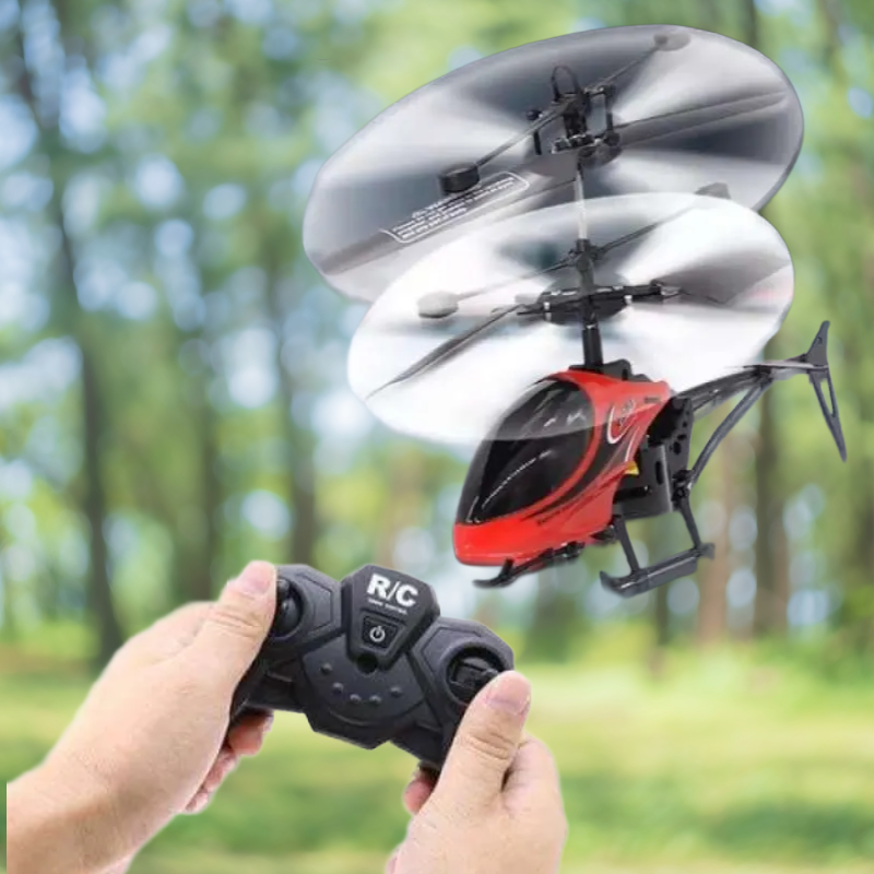 QF810 Mini RC Helicopter, 2.5-Channel with Gyro (Red/Yellow)