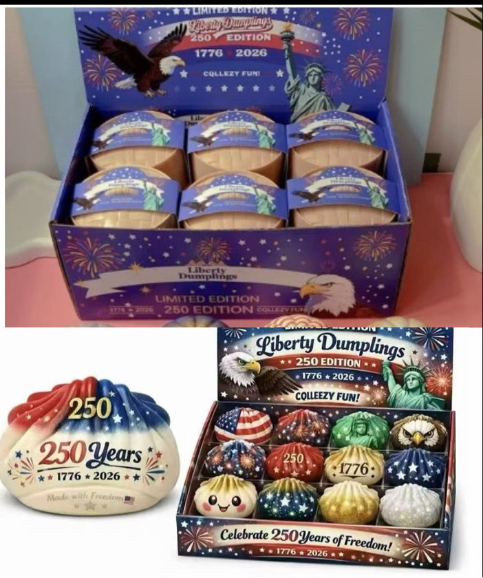 Sealed Mystery American Anniversary Edition Squishy Dumplings w/ Steamer