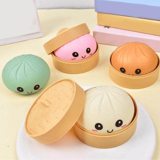Solid Color Squishy Dumpling – Viral Fidget Toy